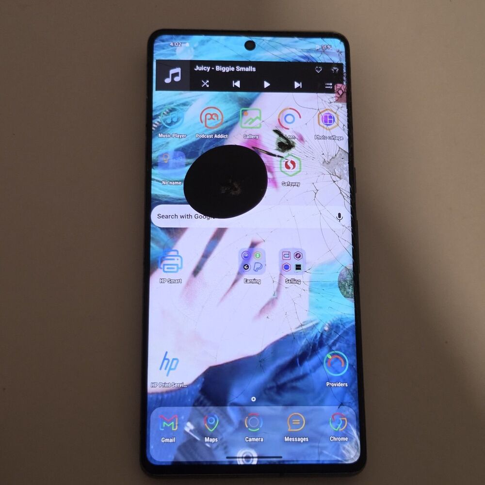 Google Pixel 7 Pro 128GB Cracked Screen Damaged READ PLZ! Locked To Metro PCS